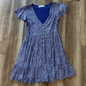 Floral dress with buttons